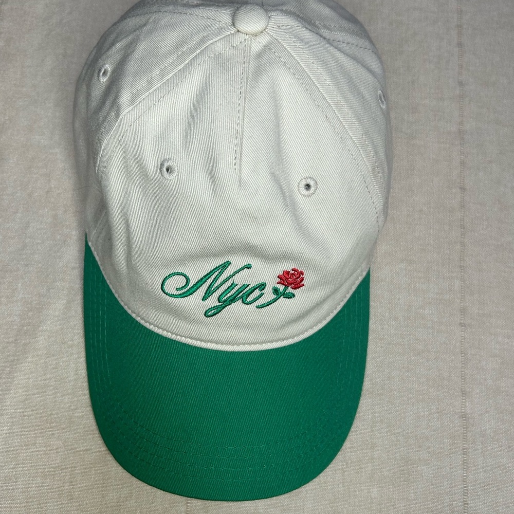 White and Green NYC Embroidered Cap